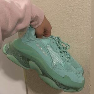 Balenciaga Women's Light Green Sneakers